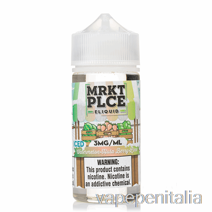 Scatola Vape Mod Ghiaccio Anguria Hula Berry Lime - Mrkt Plce - 100ml 6mg